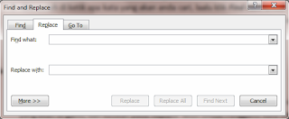 Fungsi Find, Replace dan Goto Pada MS Word