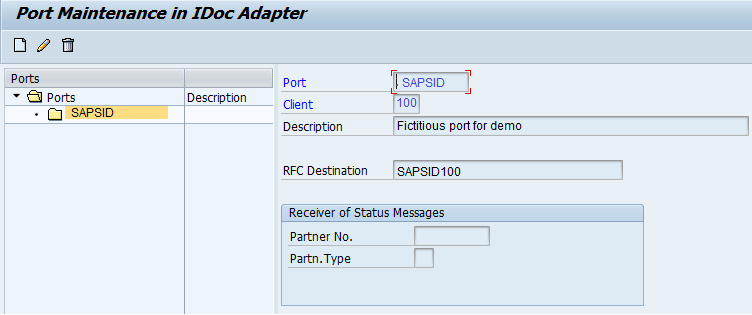 Ports for IDoc Metadata