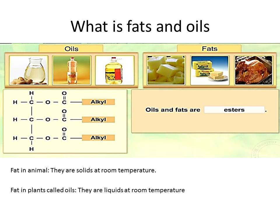FATS AND OILS C A R B O N Compound