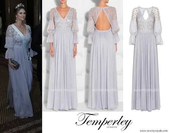 Princess Madeleine wore TEMPERLEY LONDON Crossbone Lattice Dress