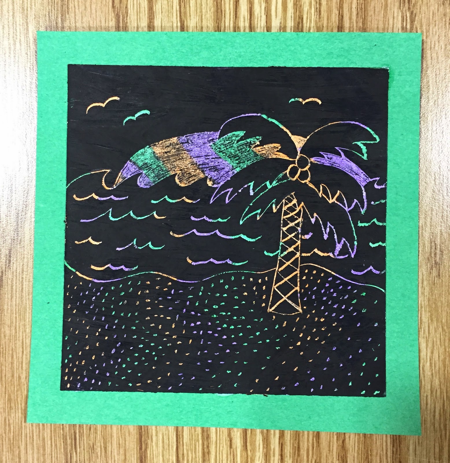 Crayon Etching Scratch Art Drawing Lessons For Kids