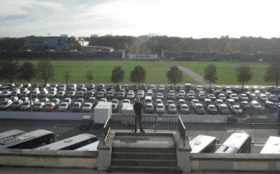 GIF: Standing on Hitler's rostrum