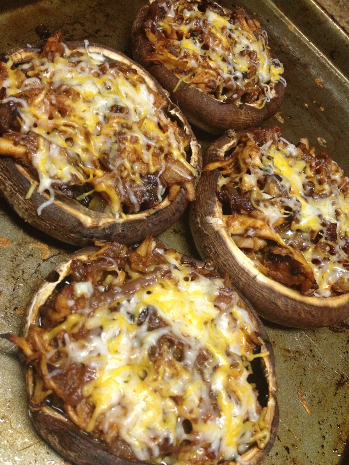 Cooking With Cait: BBQ Chicken Portobello Mushrooms with Caramelized Onions