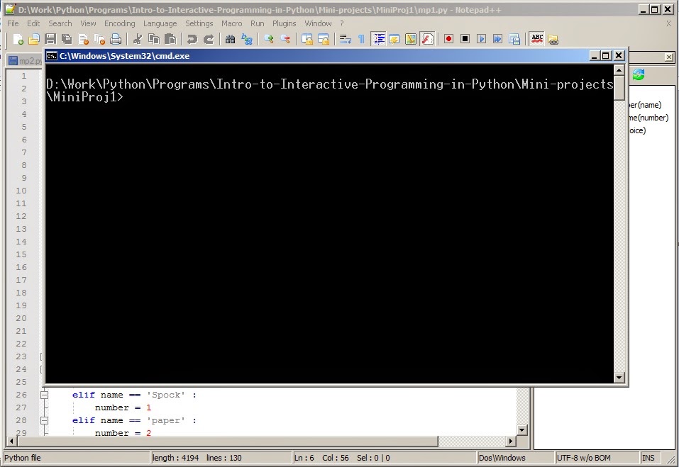 Coder Decoder Using Notepad++ in Windows to edit and run Python programs