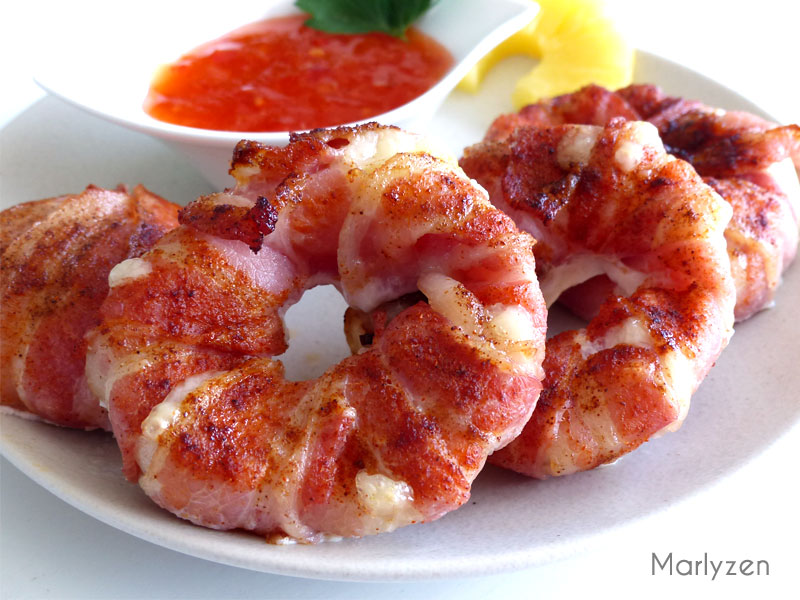 Anneaux d'oignon ananas mozza bacon Marlyzen, cuisine revisitée