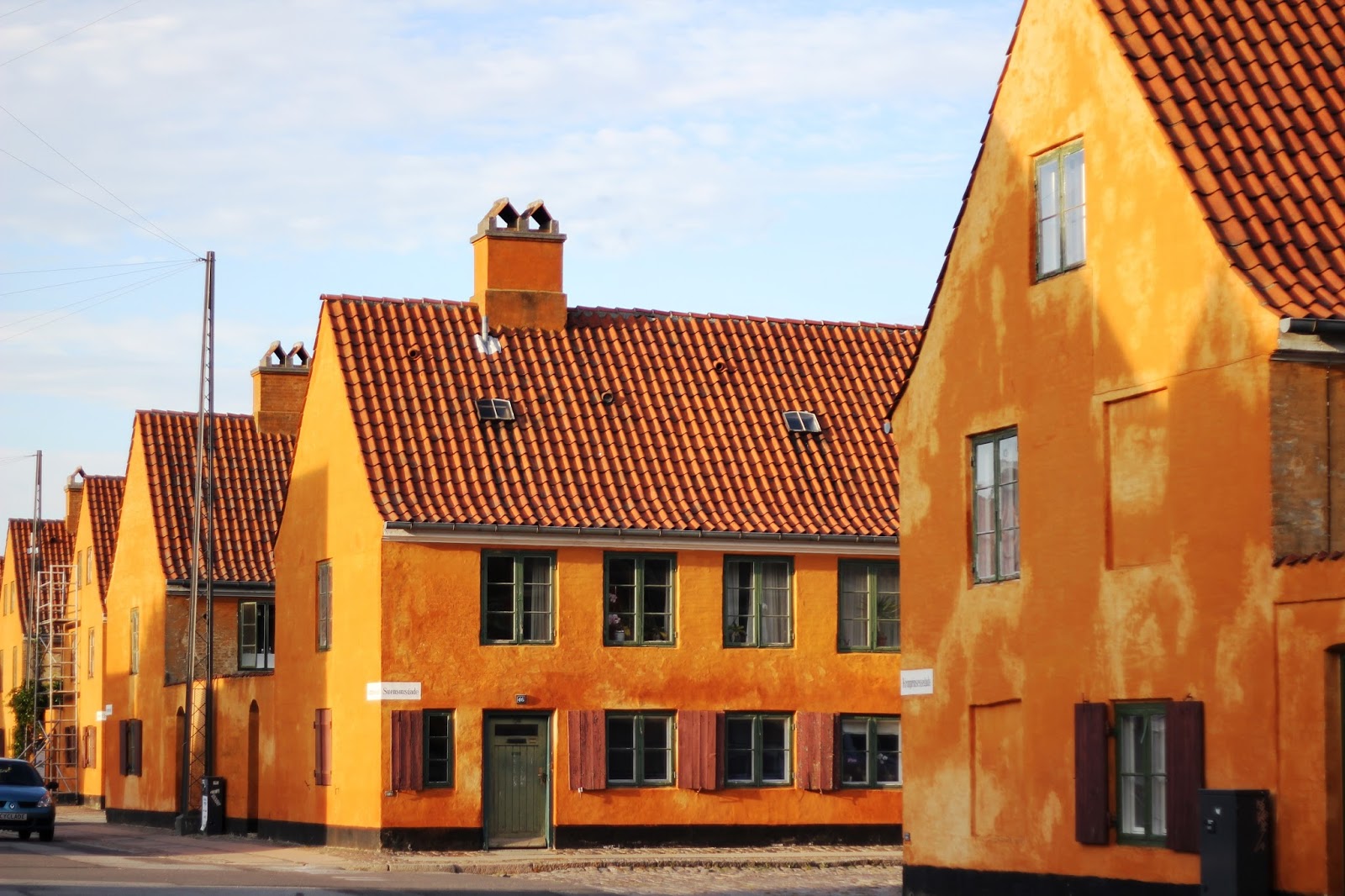 Ichigo Milky Yellow brick houses in Copenhagen