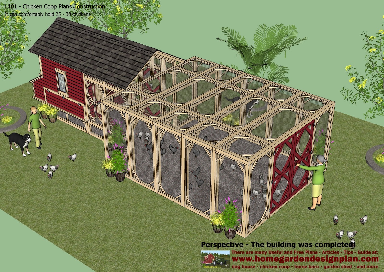 home garden plans: home garden plans: L101 - Chicken Coop Plans ...