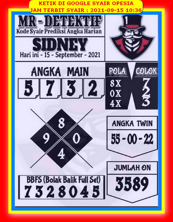 Syair Sdy 15 September 2021 Kode Syair Sgp Syair Hk Syair Sydney 2021