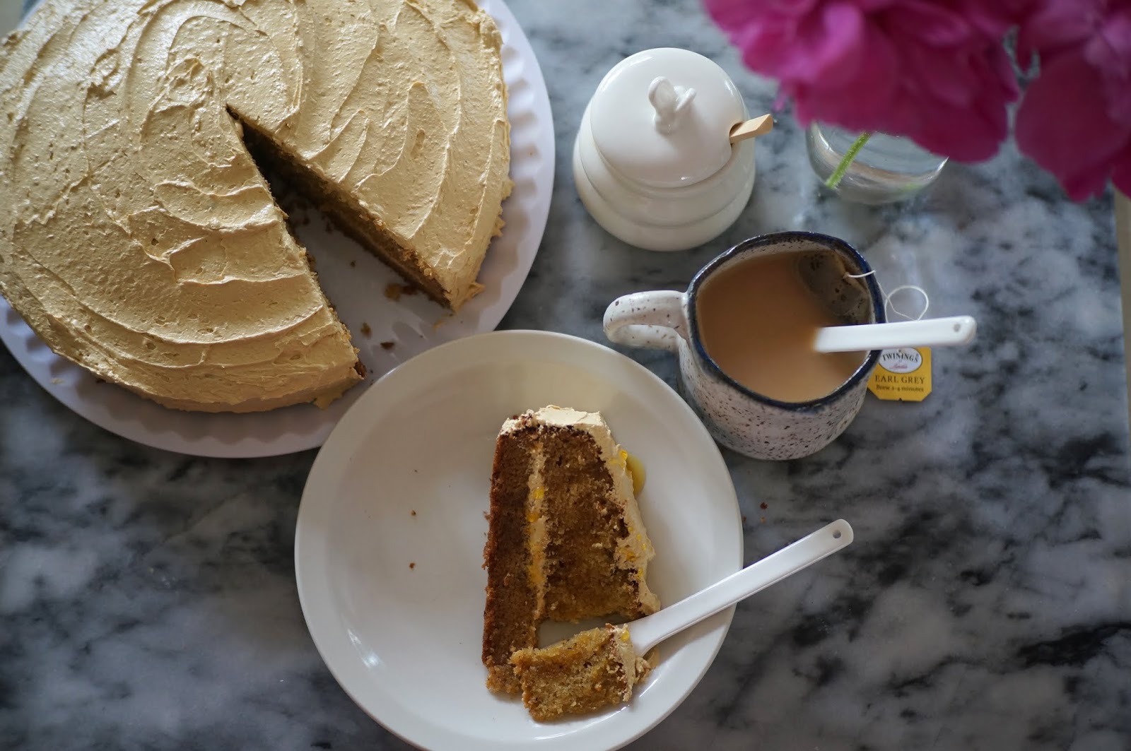 Black Tea Cake with Salted Honey Buttercream