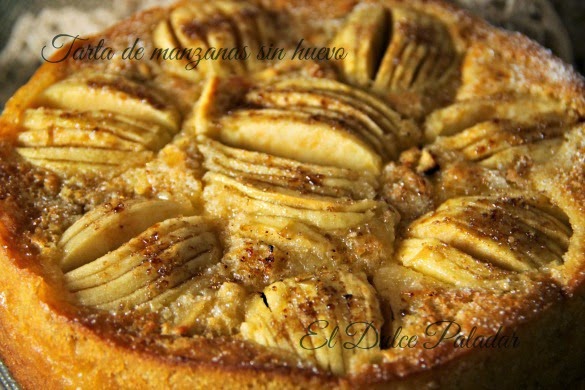 image of Tarta de manzanas sin huevo - El dulce paladar