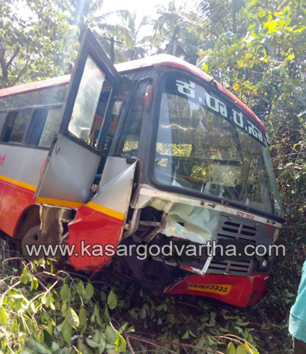 Car-Accident, Bus-accident, KSRTC-bus, Injured, hospital, Treatment, Mangalore, KSRTC bus-Xylo car accident near Kokkada, 5 injured.