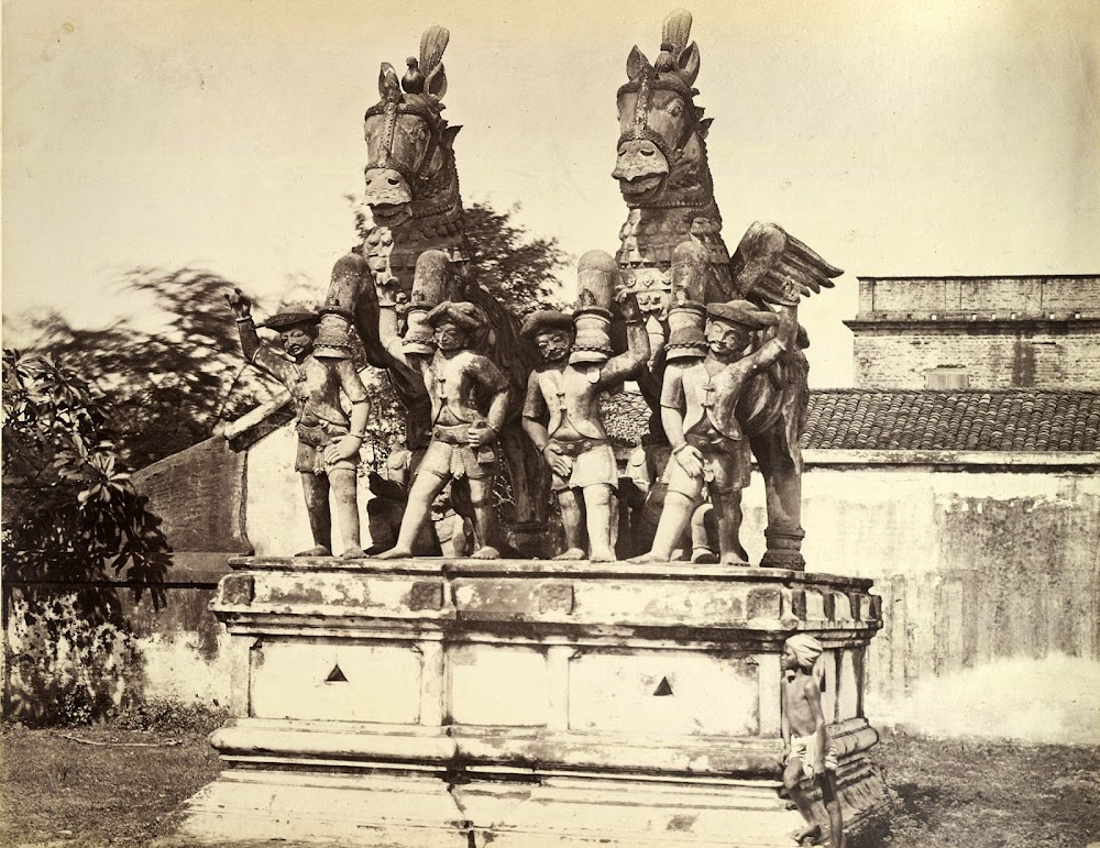 Guardian Statues in Madras (Chennai), Tamil Nadu - c. 1860's