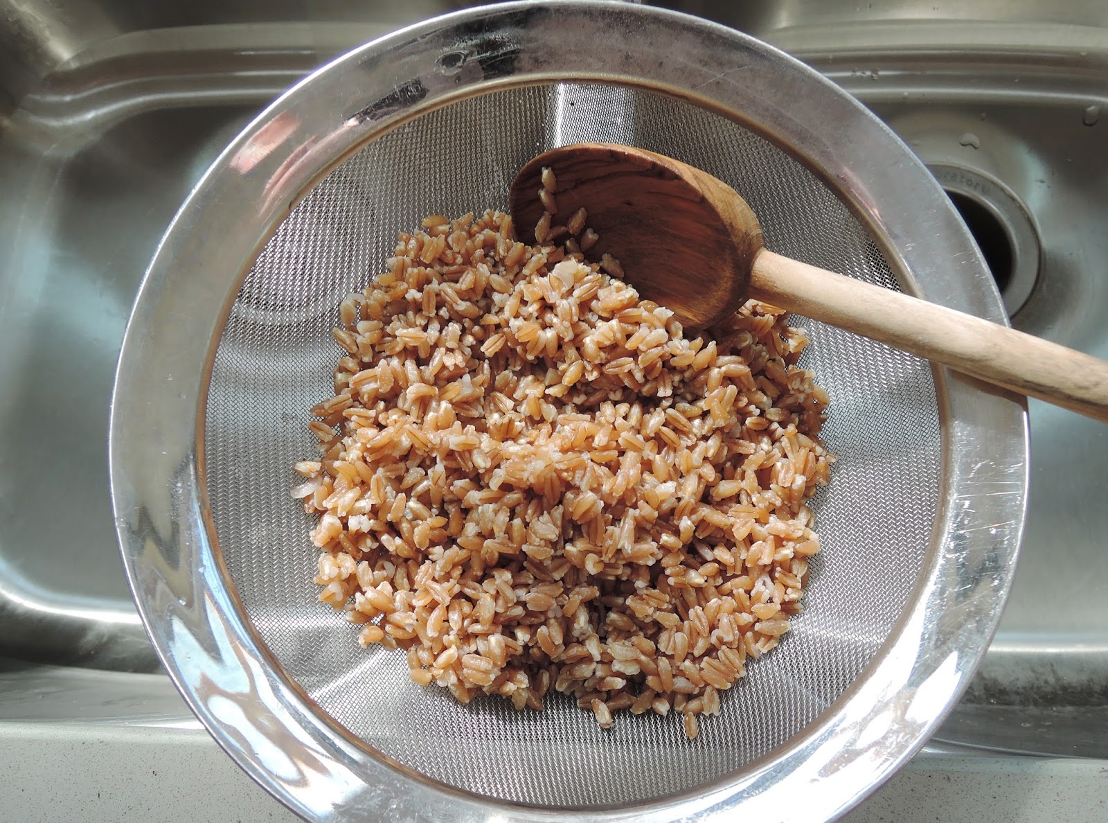 The Briny Lemon Chicken, Farro, and Spinach Salad