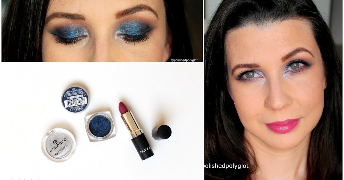 Makeup │ Smokey blue eyes and pink lips [Monday Shadow Challenge ...