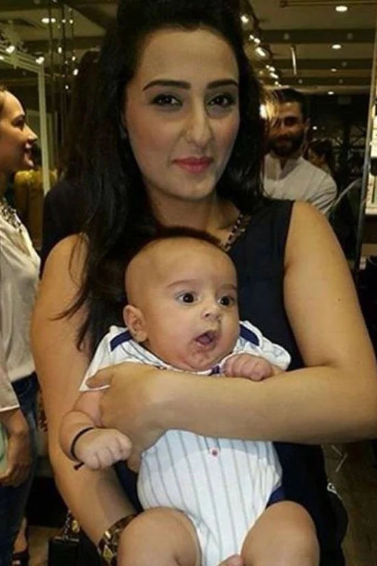 Momal Sheikh with her Son Ibrahim