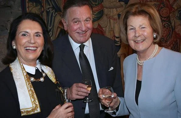 Principality family members of Liechtenstein, Prince Hans-Adam, Princess Marie, Prince Alois and Princess Sophie at New Year reception