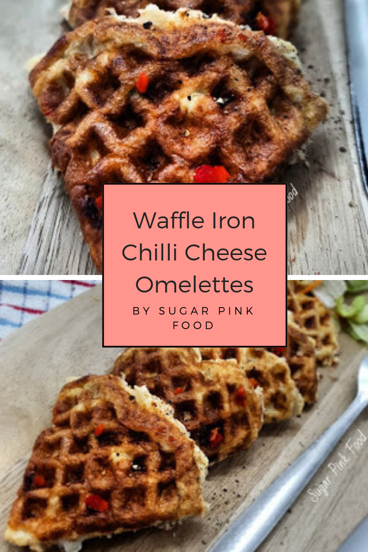 Waffle Iron Chilli Cheese Omelettes Healthy Recipe Sugar Pink Food