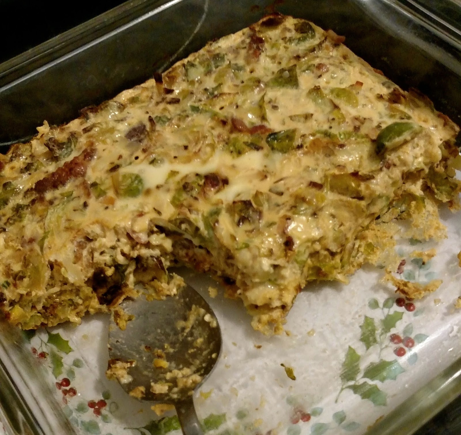 Shel's Kitchen Bacon and Brussels Sprouts Egg Casserole