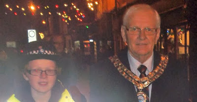 Brigg Christmas Lights 2013 - Town Mayor Coun John Kitwood 