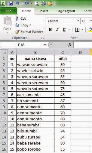 Menggunakan Rumus IF Sederhana Microsoft Excel SMA 