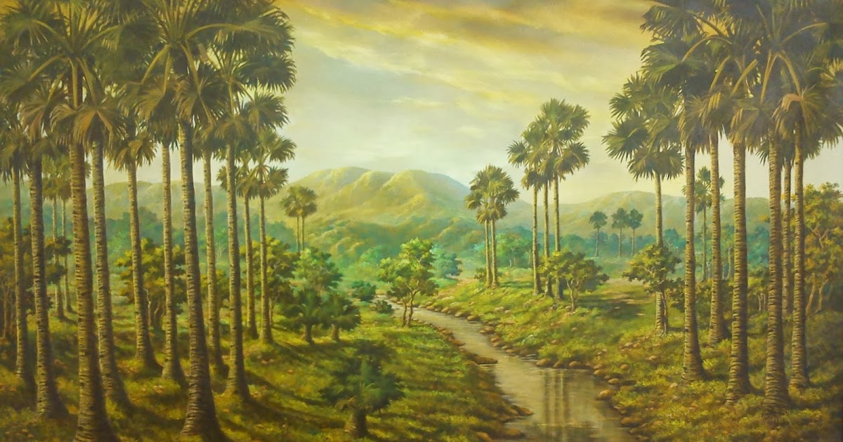 14 Lukisan Pemandangan Hutan Belantara Gambar Kitan