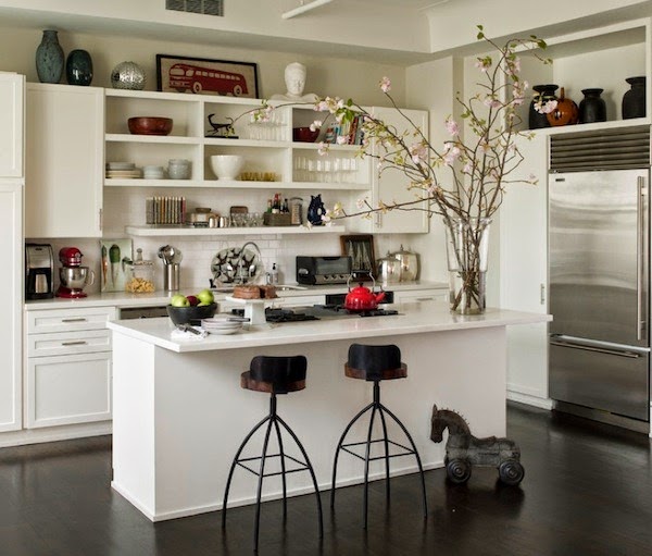 How to place the shelves in the kitchen