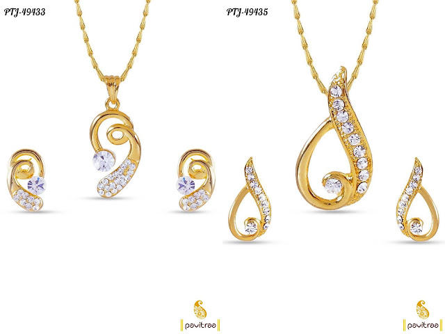 Indian fashionable latest jewellery chain set with earrings online shopping with discount offer prices