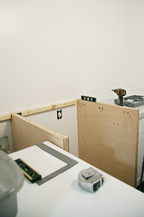 Laundry Room Update Lowering Hookups & Installing a Counter IHeart