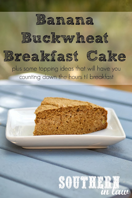 Banana Buckwheat Breakfast Cake with Low Fat Cream Cheese Frosting Recipe - Gluten Free, Vegan, Healthy