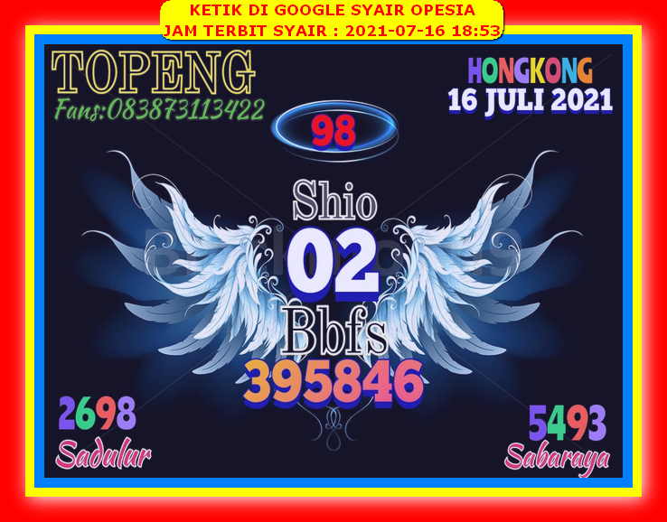 Syair Hk 16 Juli 2021 Kode Syair Sgp Syair Hk Syair Sydney 2021