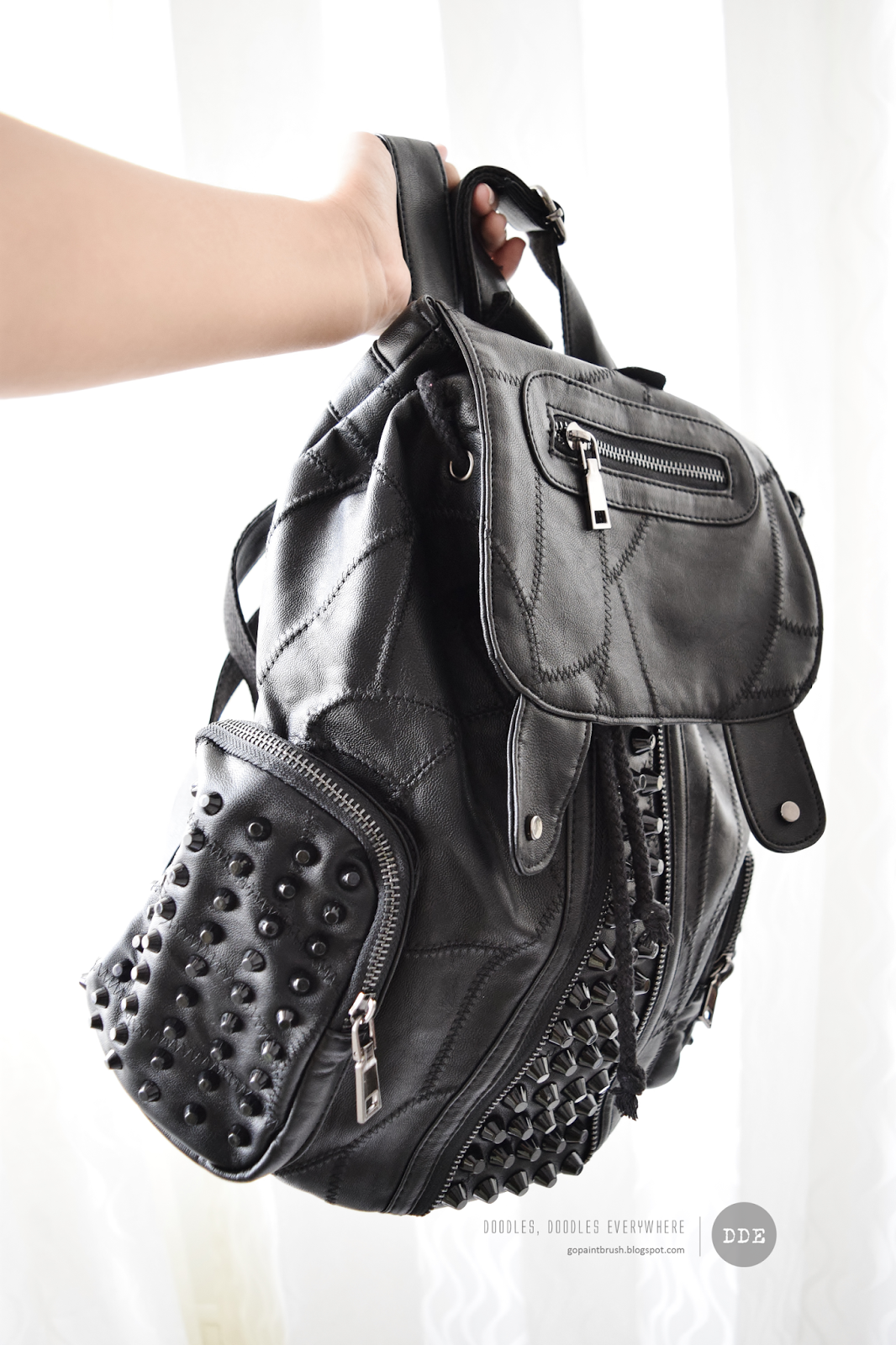 Handbag Giveaway New Chic Studded Backpack in Black c/o SheIn