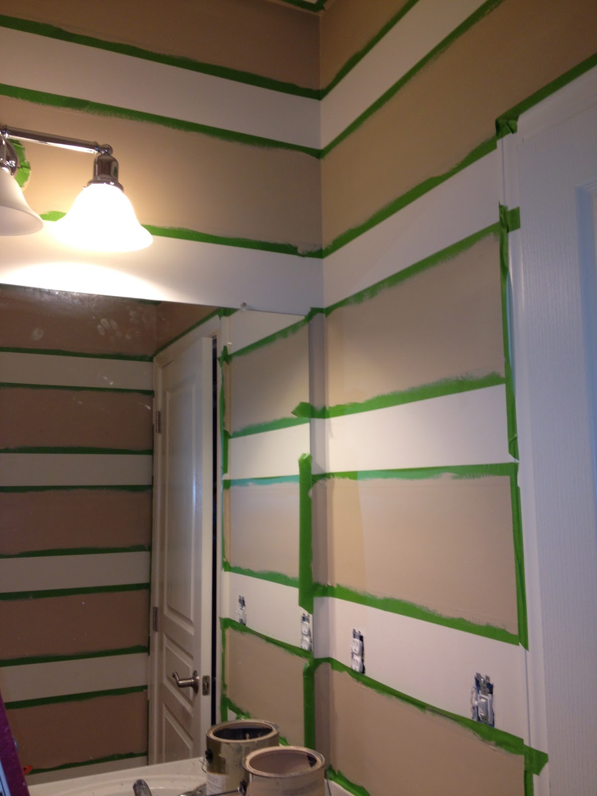 Life, Made Interesting. Striped Bathroom