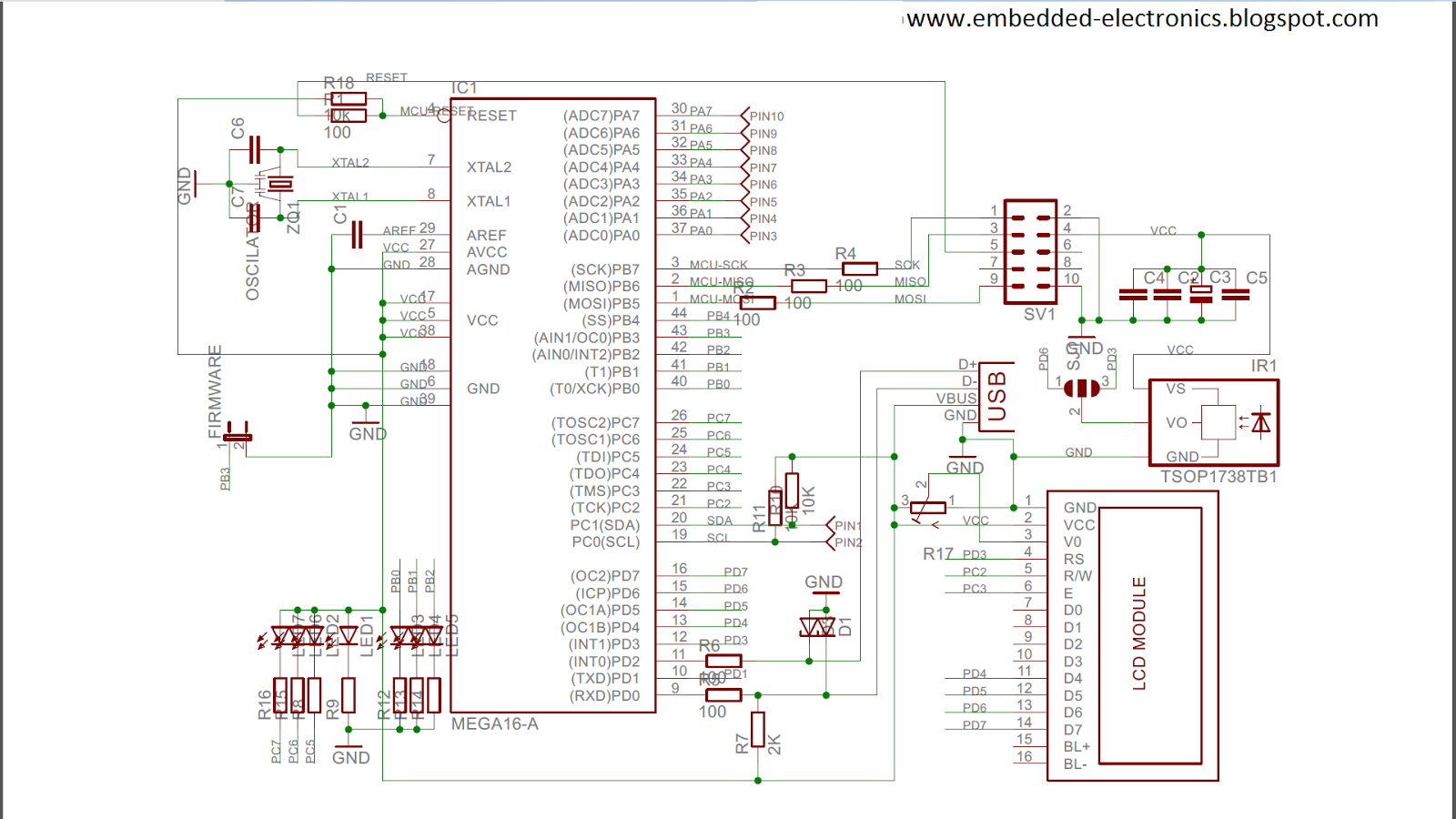 Embedded-Electronics: ATmega16A/32 USB Boot-loader Circuit/Programmer