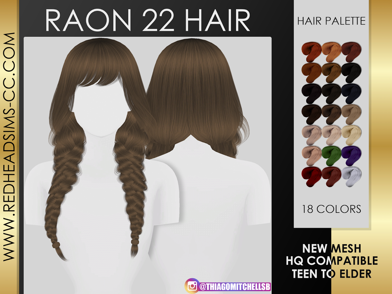 RAON 22 HAIR REDHEADSIMS CC