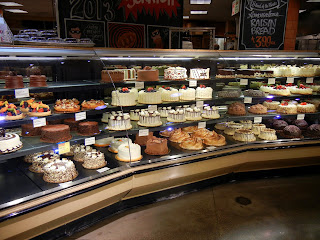 The cake selection at Whole Foods in Austin, TX