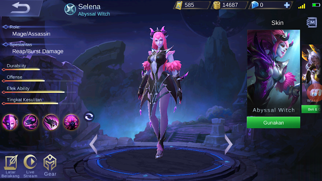 Skill Selena Mobile Legends