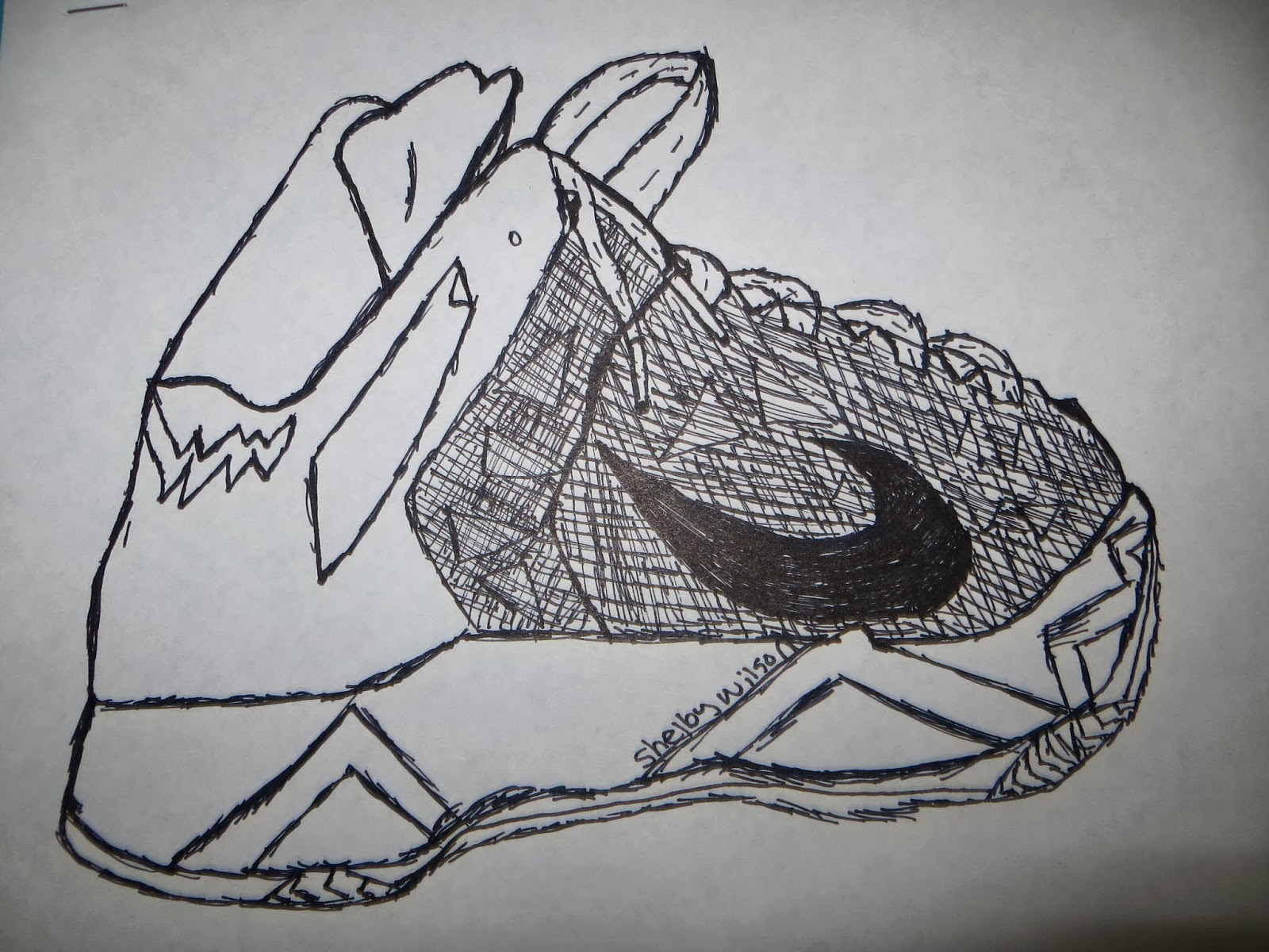 Shana�s Art Room Contour Shoe Drawings