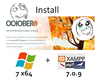 Install OctoberCMS php7 CMS on Windows 7 tutorial