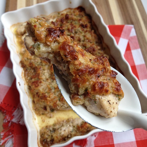 Greenway36: Hähnchenbruststreifen mit Walnuß-Käse-Knoblauchkruste