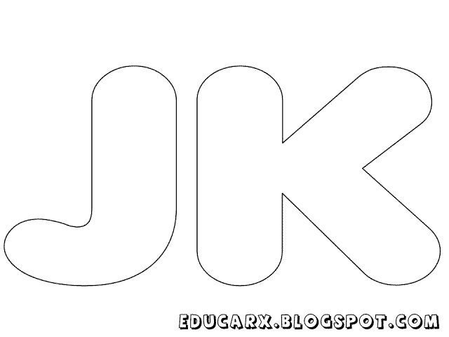 Molde de letras grandes jk