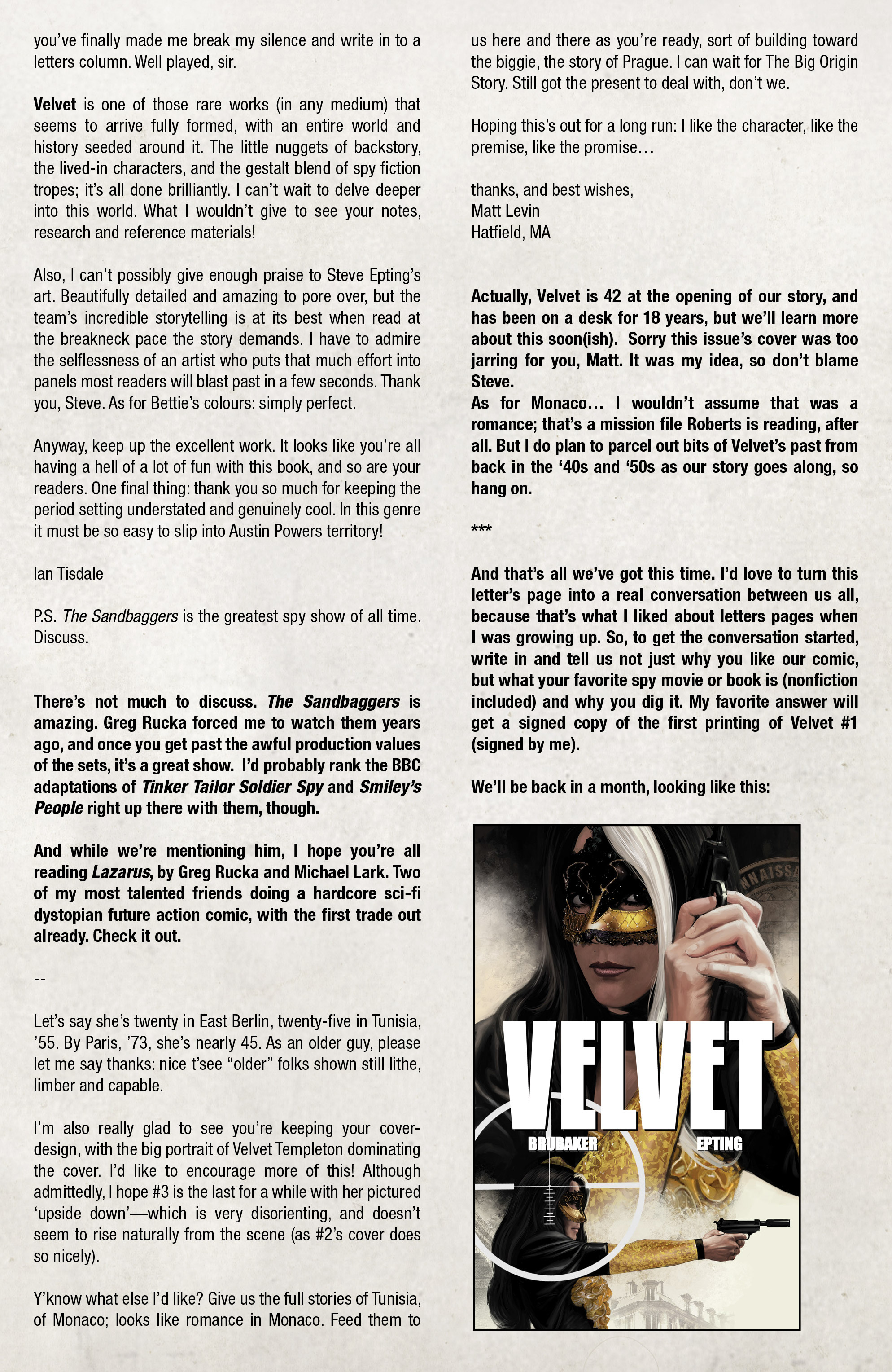 Read online Velvet comic -  Issue #3 - 27
