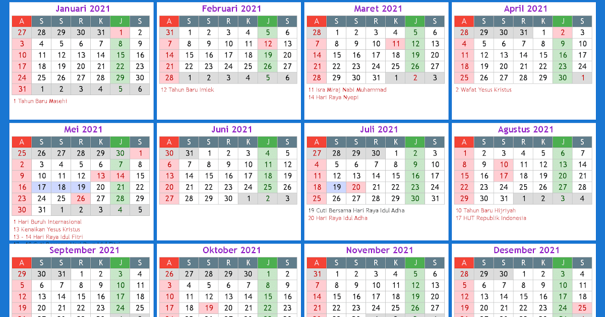 Kalender Indonesia Online: 2021
