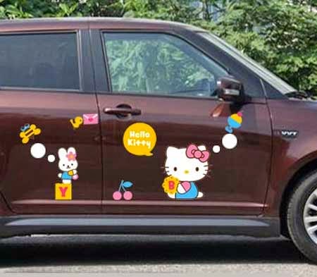 Kumpulan Mobil Modifikasi Stiker Hello Kitty