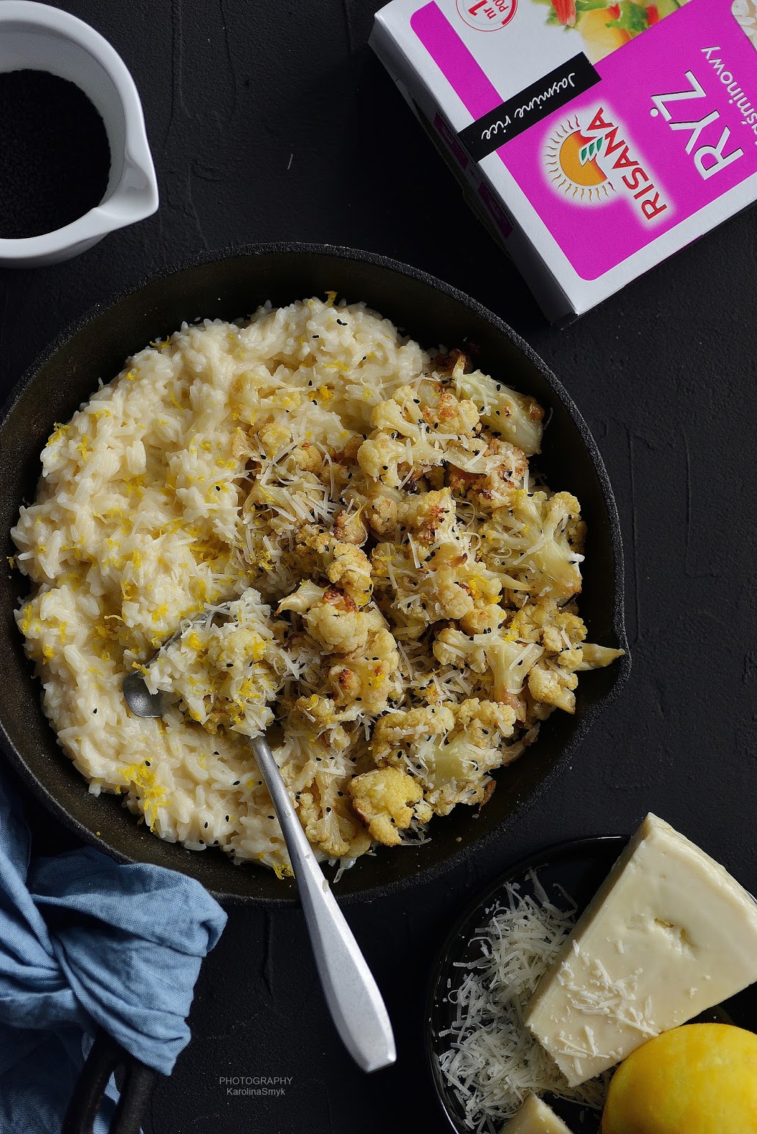 KREMOWE RISOTTO Z PIECZONYM KALAFIOREM SMYKWKUCHNI