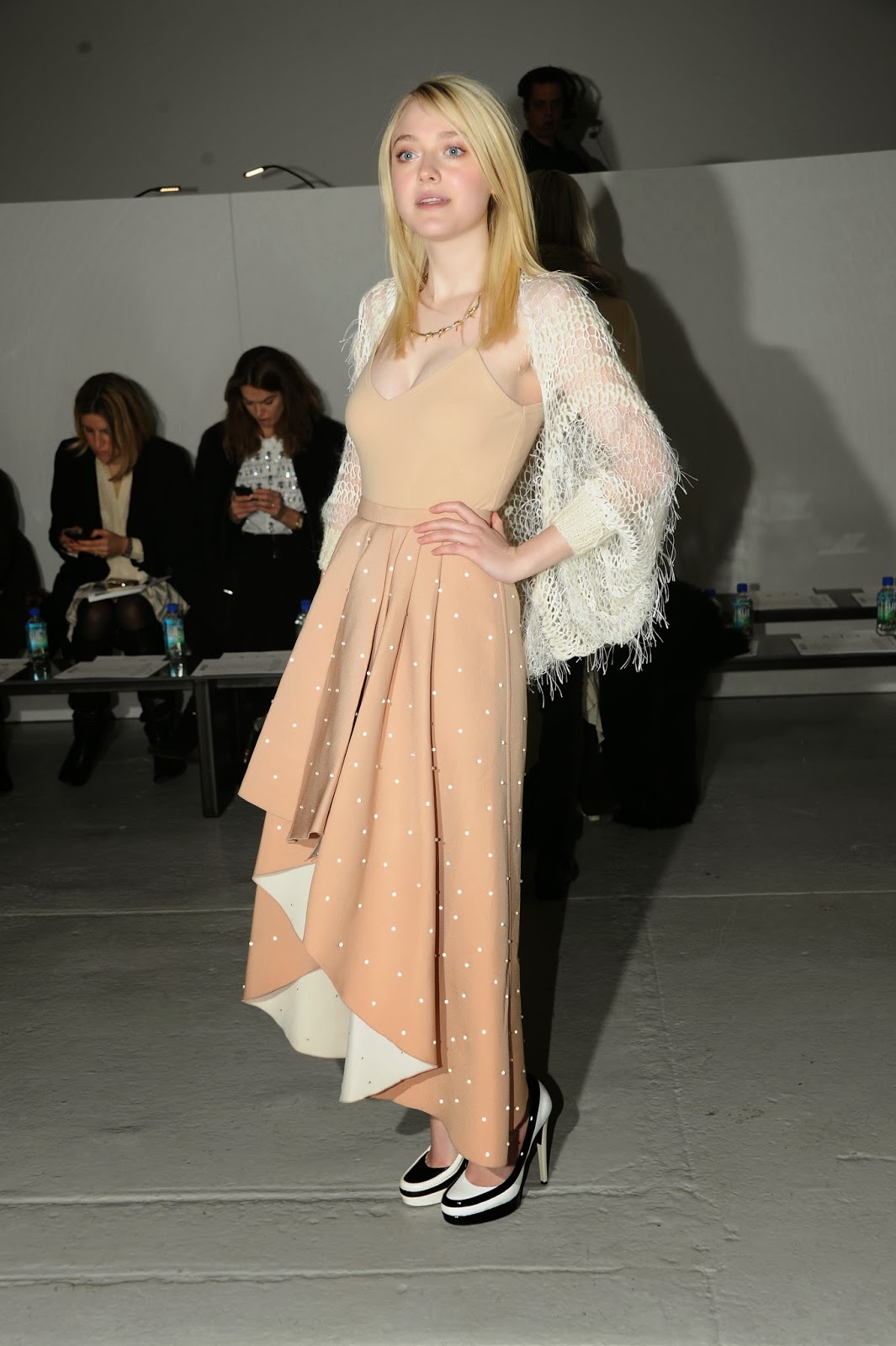 Red Carpet Dresses: Dakota Fanning - Rodarte Fashion Show during