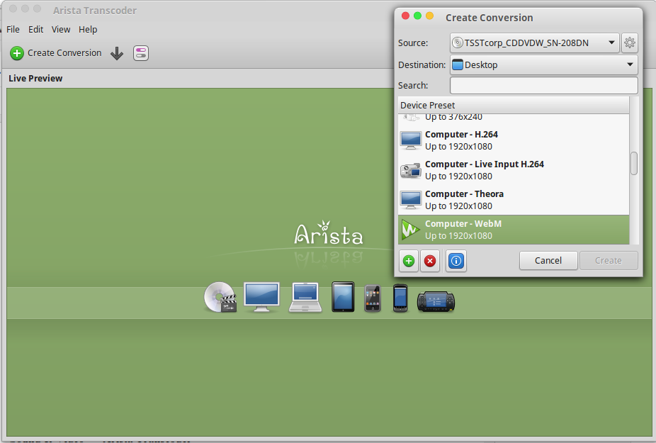 Convert Any Video Format in Linux With ARISTA Transcoder