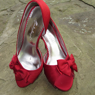 red wedding shoes