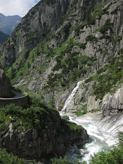 River Ruess flowing through the Schöllenen Gorge, Switzerland