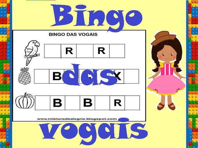Ledson contando para você: Bingo das vogais material gratuito