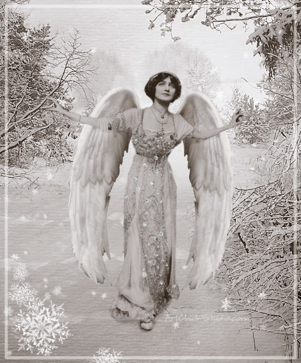 Snow Angel Digital Collage